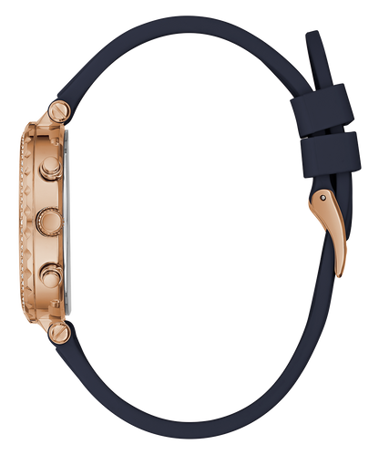 Guess GW0484L2 Watch For Ladies Case Color Rose Gold - Round Shape Silicone Strap