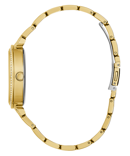Guess GW0528L2 Ladies Watch Analog Movement Round Shape Gold Tone Polished Stainless Steel Bracelet