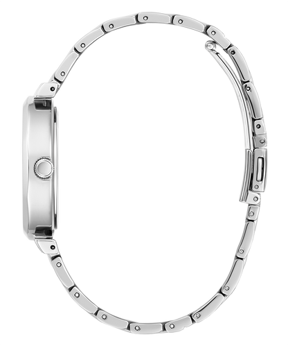 GUESS GW0613L1 – Silver Round Steel Watch – Black