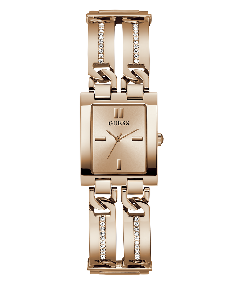 GUESS Ladies Rose Gold Tone Analog Watch GW0668L3