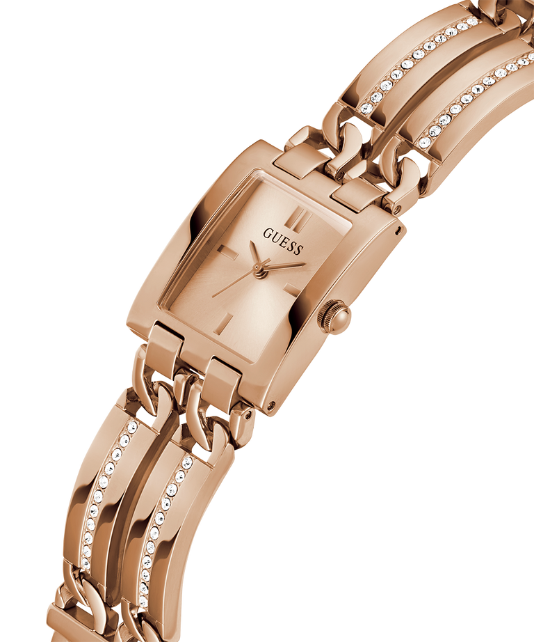 GUESS Ladies Rose Gold Tone Analog Watch GW0668L3