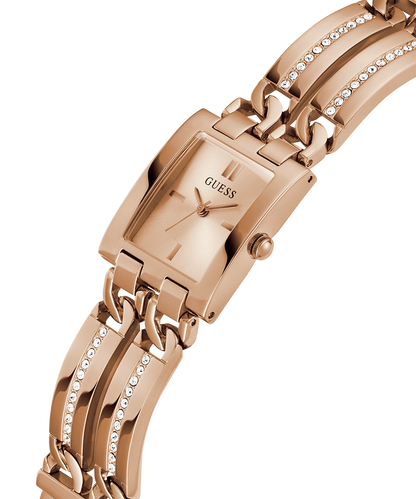 GUESS Ladies Rose Gold Tone Analog Watch GW0668L3