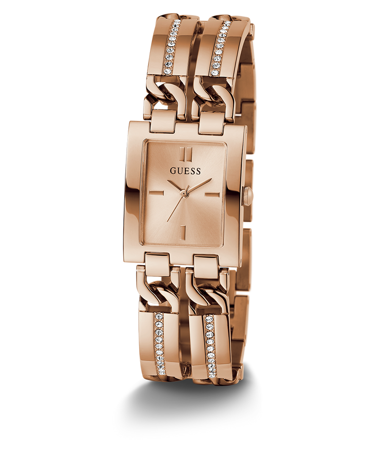 GUESS Ladies Rose Gold Tone Analog Watch GW0668L3