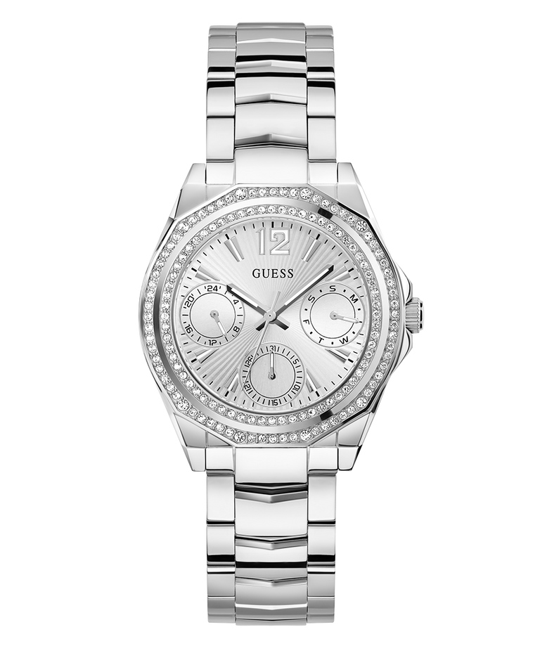 GUESS Ladies Silver Tone Multi-function Watch GW0685L1