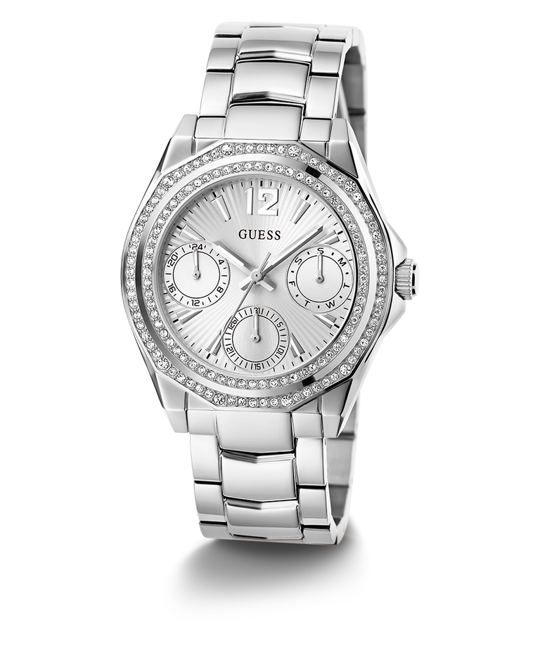 GUESS Ladies Silver Tone Multi-function Watch GW0685L1