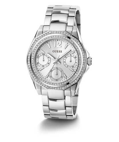 GUESS Ladies Silver Tone Multi-function Watch GW0685L1
