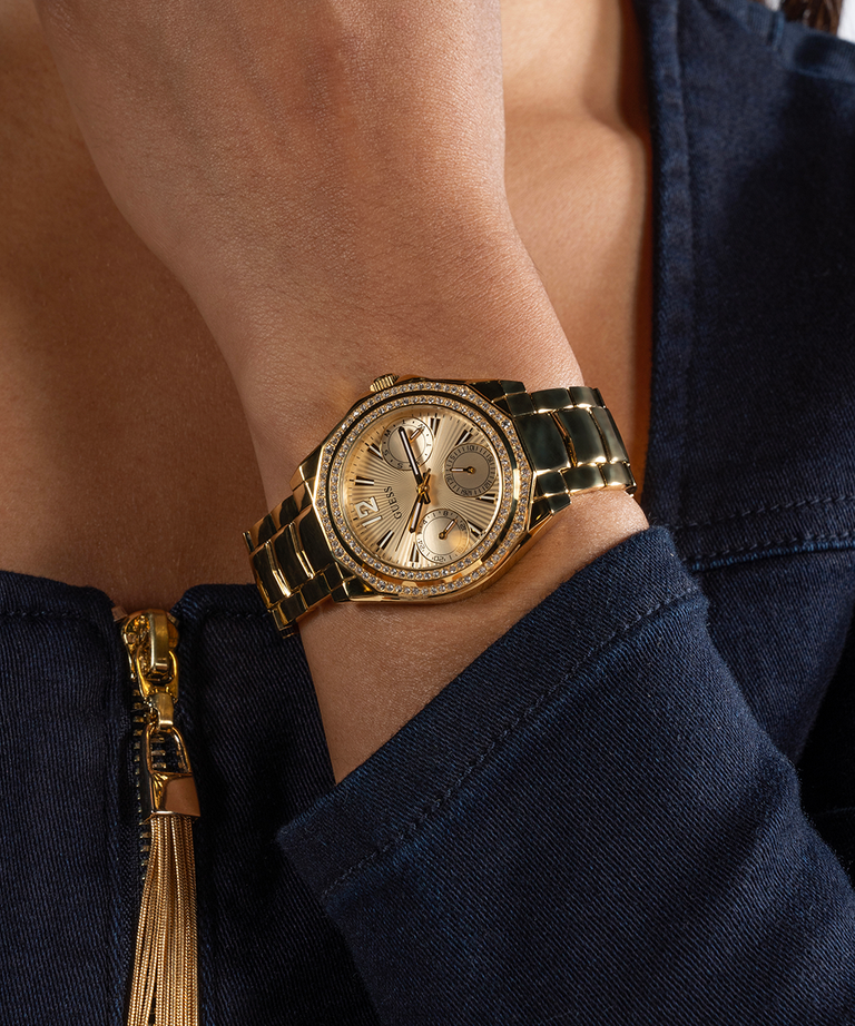 GUESS Ladies Gold Tone Multi-function Watch GW0685L2