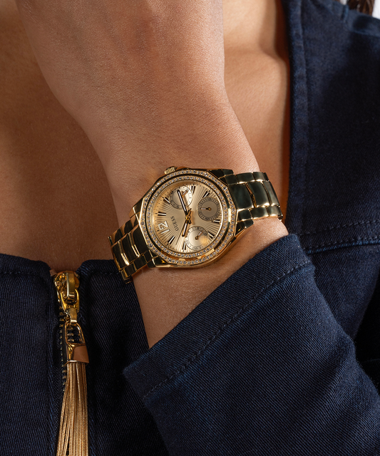 GUESS Ladies Gold Tone Multi-function Watch GW0685L2