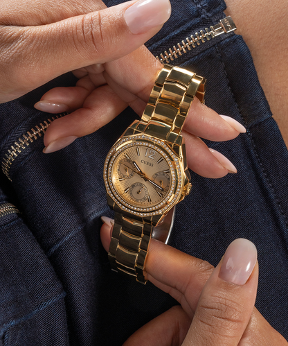 GUESS Ladies Gold Tone Multi-function Watch GW0685L2
