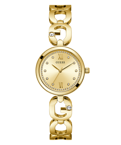 Guess Women's Gold Stainless Steel Watch, Champagne Dial | Gw0759l2