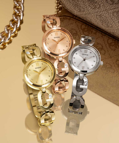 Guess Women's Gold Stainless Steel Watch, Champagne Dial | Gw0759l2
