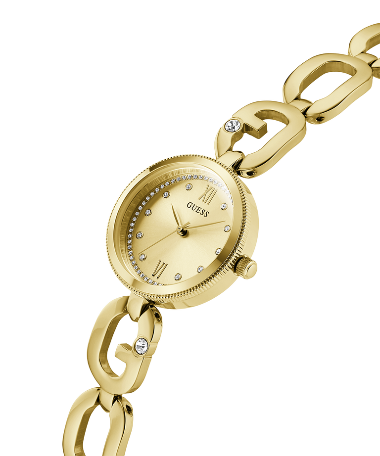 Guess Women's Gold Stainless Steel Watch, Champagne Dial | Gw0759l2