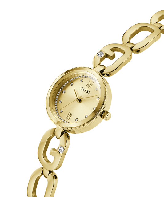 Guess Women's Gold Stainless Steel Watch, Champagne Dial | Gw0759l2