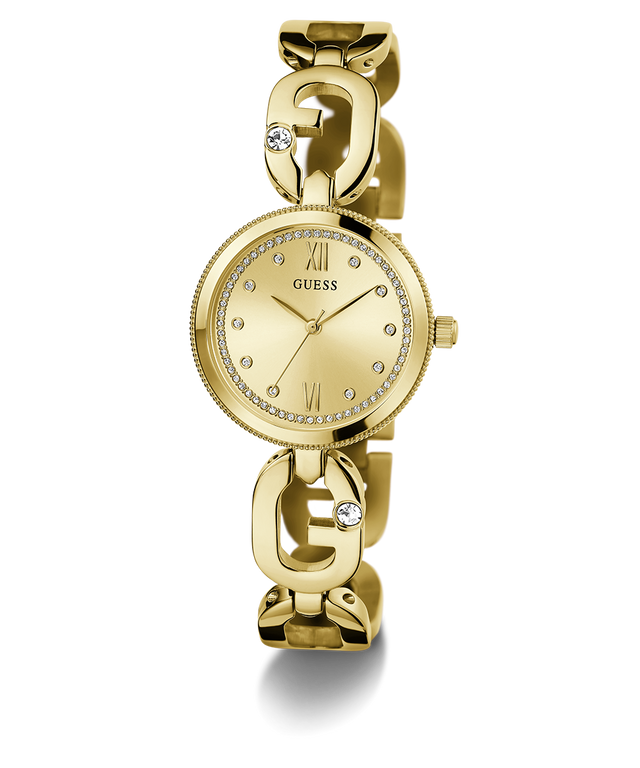 Guess Women's Gold Stainless Steel Watch, Champagne Dial | Gw0759l2