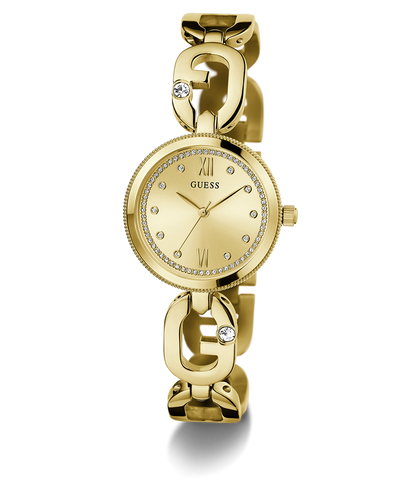 Guess Women's Gold Stainless Steel Watch, Champagne Dial | Gw0759l2
