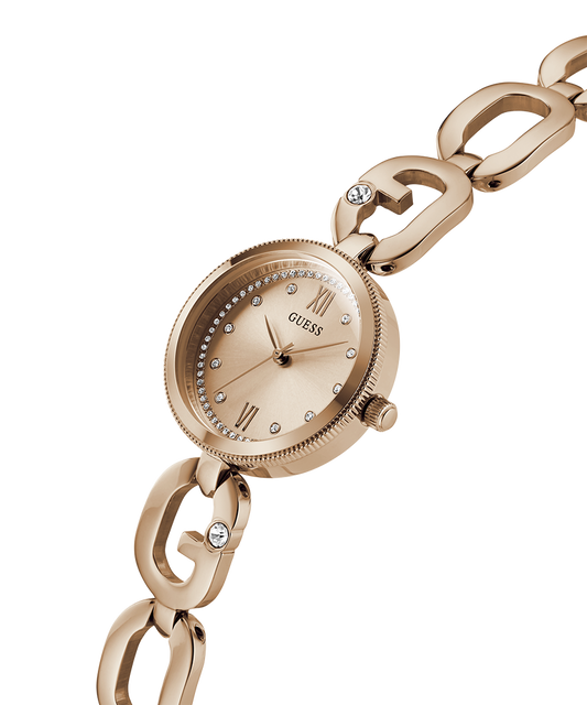 Guess Women's Rose Gold Watch, Recycled Steel | Gw0759l3