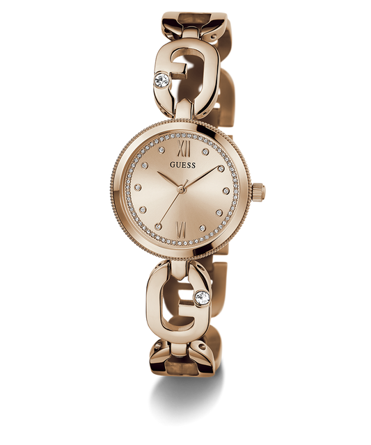 Guess Women's Rose Gold Watch, Recycled Steel | Gw0759l3