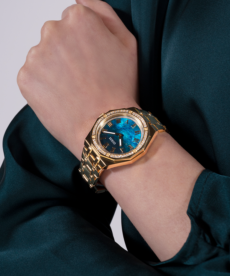 GUESS Ladies Gold Tone Analog Watch GW0770L2