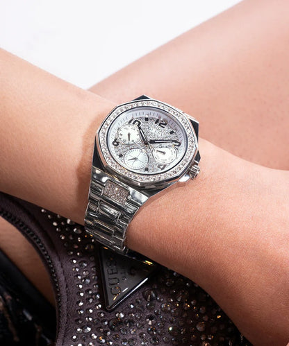 GUESS Ladies Silver Tone Multi-function Watch  GW0777L1