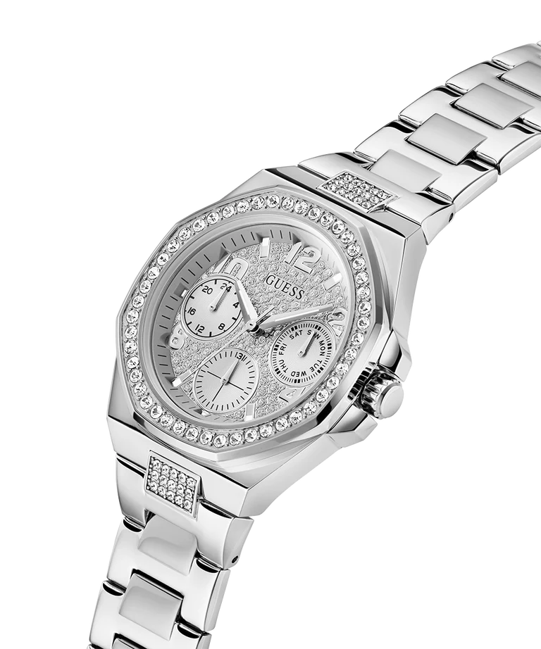 GUESS Ladies Silver Tone Multi-function Watch  GW0777L1
