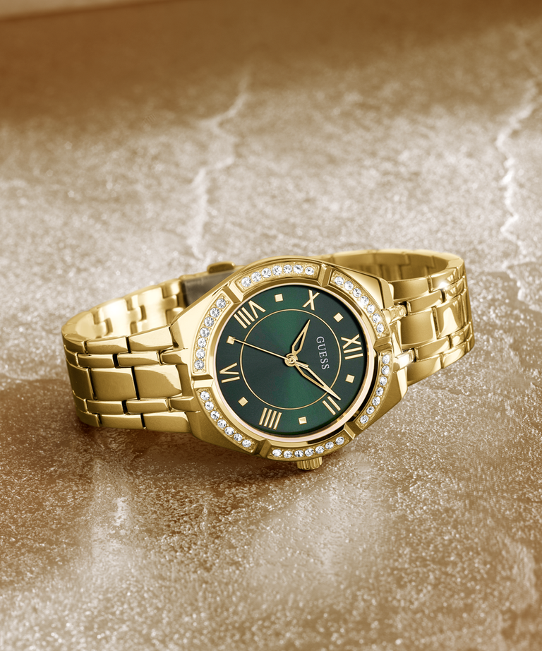 GUESS Ladies Gold Tone Analog Watch GW0033L8