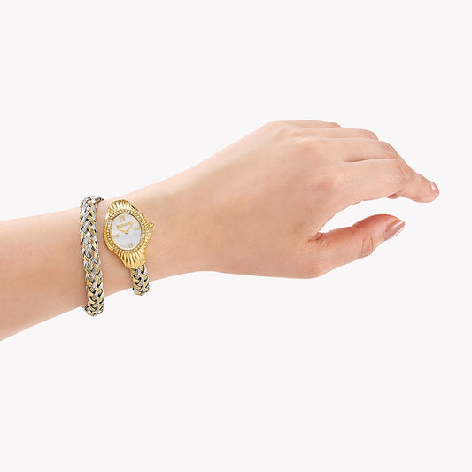 Just Cavalli Women's Gold Stainless Steel Watch, White Dial - JC1L305M0055