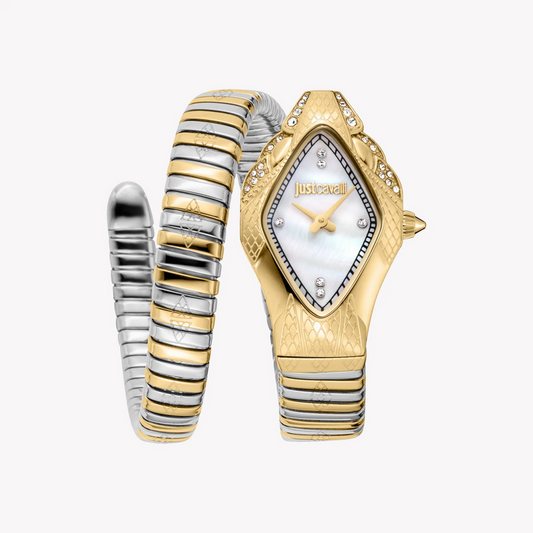 Just Cavalli Women's Two-Tone Gold Watch, Mother Of Pearls - JC1L306M0065