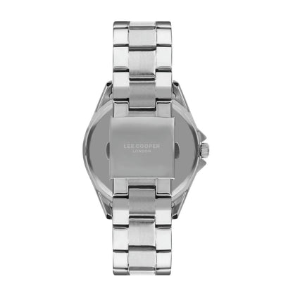 LEE COOPER Men's Black and Orange Stainless Steel Watch - LC07541.350