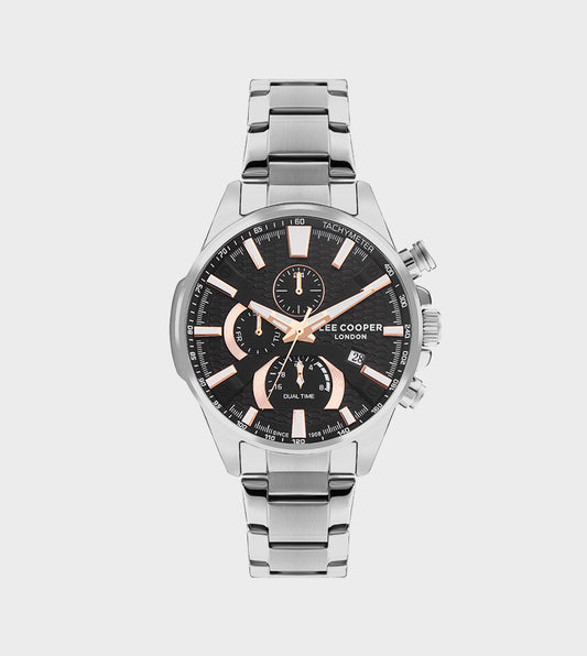 LEE COOPER Men's Silver Stainless Steel Multi Function Watch - LC07801.350