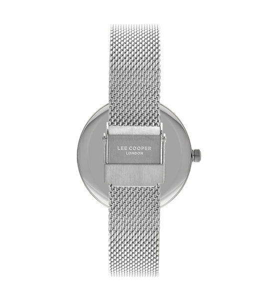 LEE COOPER Women's Silver Stainless Steel Analog Watch With Gift Set Necklace - LC07806.380