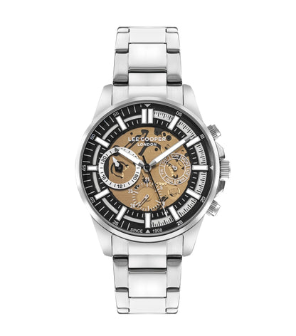 LEE COOPER Men's Silver Stainless Steel Multi Function Watch - LC07817.310