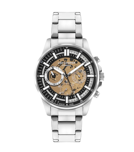 LEE COOPER Men's Silver Stainless Steel Multi Function Watch - LC07817.310