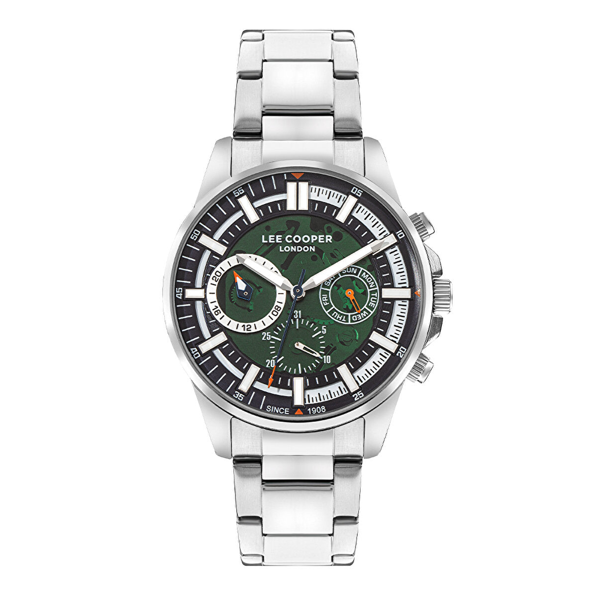 LEE COOPER Men's Silver Stainless Steel Multi Function Watch - LC07817.390