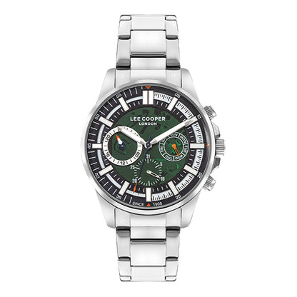 LEE COOPER Men's Silver Stainless Steel Multi Function Watch - LC07817.390