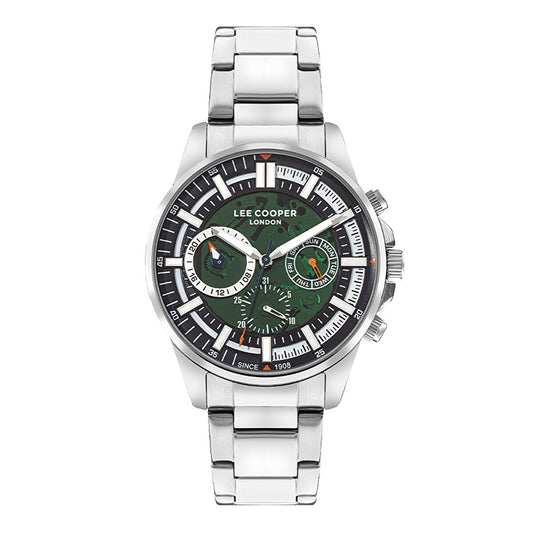 LEE COOPER Men's Silver Stainless Steel Multi Function Watch - LC07817.390