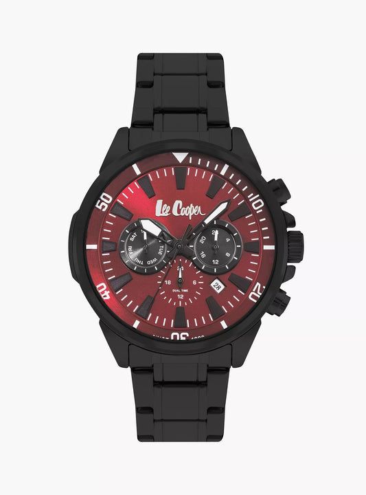 LEE COOPER Men's Black Stainless Steel Multi Function Watch - LC07846.680