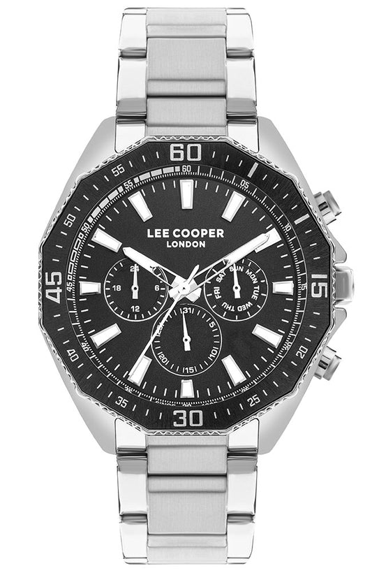 LEE COOPER Men's Silver Stainless Steel Multi Function Watch - LC07847.350
