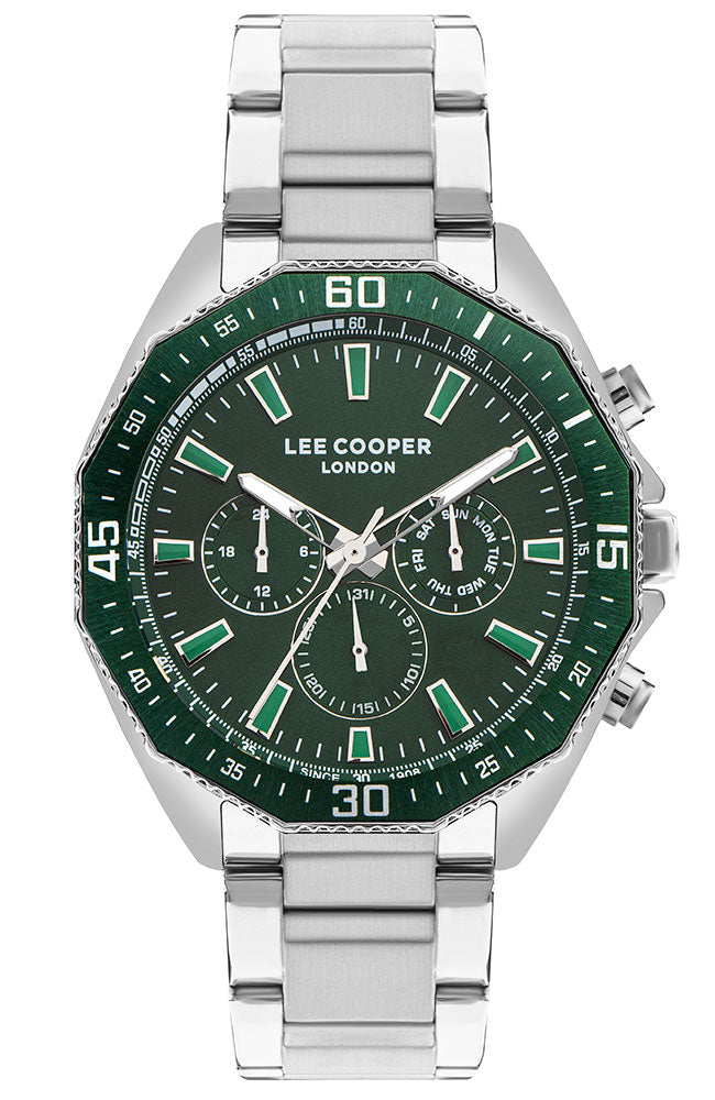 LEE COOPER Men's Silver Stainless Steel Multi Function Watch - LC07847.370