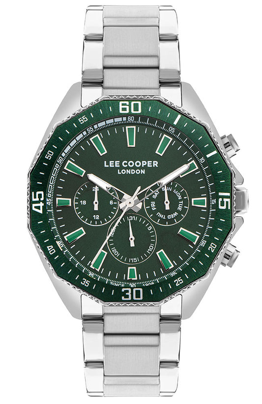 LEE COOPER Men's Silver Stainless Steel Multi Function Watch - LC07847.370