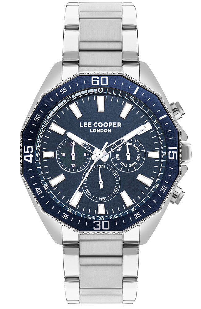 LEE COOPER Men's Silver Stainless Steel Multi Function Watch - LC07847.390
