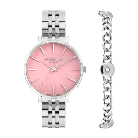 LEE COOPER Women's Silver Stainless Steel Analog Watch - LC07857.380