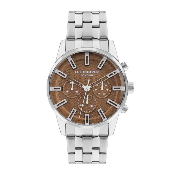 LEE COOPER Men's Silver Stainless Steel Multi Function Watch - LC07879.380
