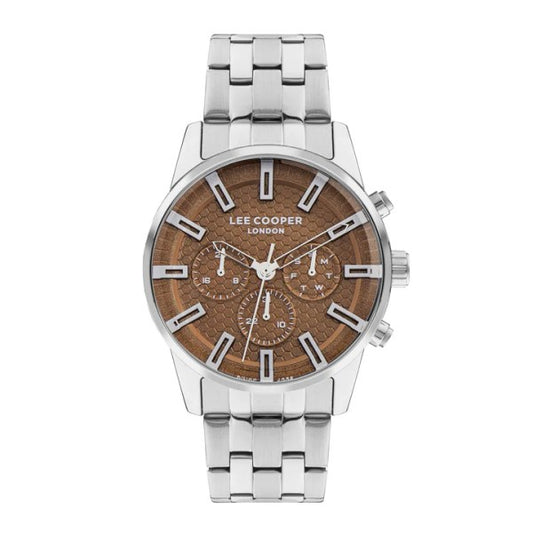LEE COOPER Men's Silver Stainless Steel Multi Function Watch - LC07879.380