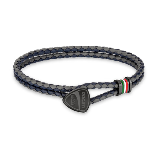 Ducati DTAGB2137507 Scudetto Blue-Grey Bracelet