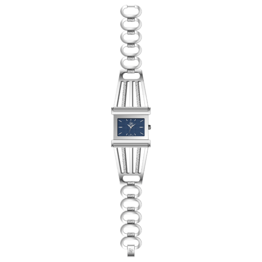 REYS Women's Silver and Blue Stainless Steel Watch - R2038-SP