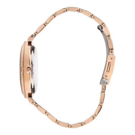 Beverly Hills Polo Club BP3222X.420 - Women's White Dial Rose Gold Strap Watch