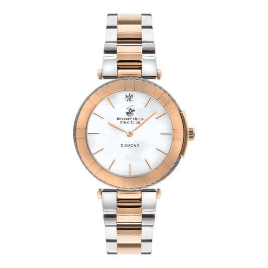 Beverly Hills Polo Club BP3333X.420 - Women's White MOP Dial Rose Gold Watch