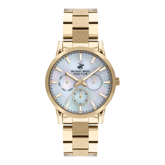 Beverly Hills Polo Club Women's Multi-Function White MOP Dial Watch BP3360X.120