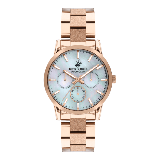 Beverly Hills Polo Club Women's Multi-Function White MOP Dial Watch BP3360X.420