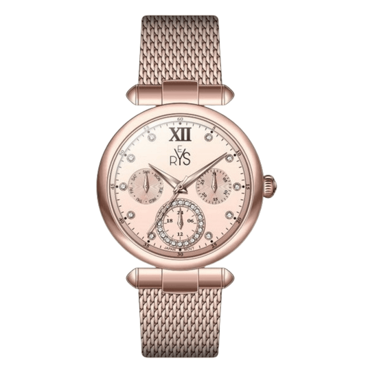 REYS Women's Stainless Steel Watch R2010-RR - Rose Gold Dial